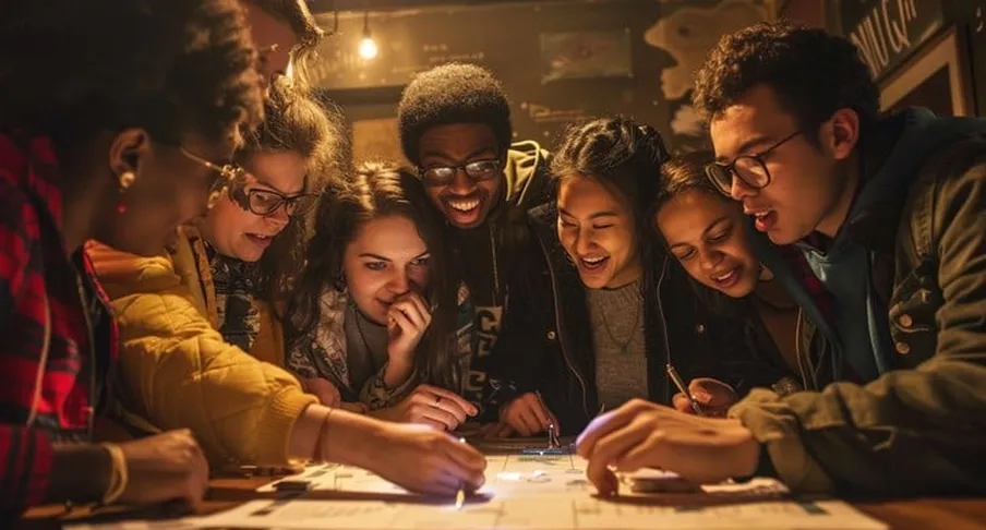 people enjoying board games